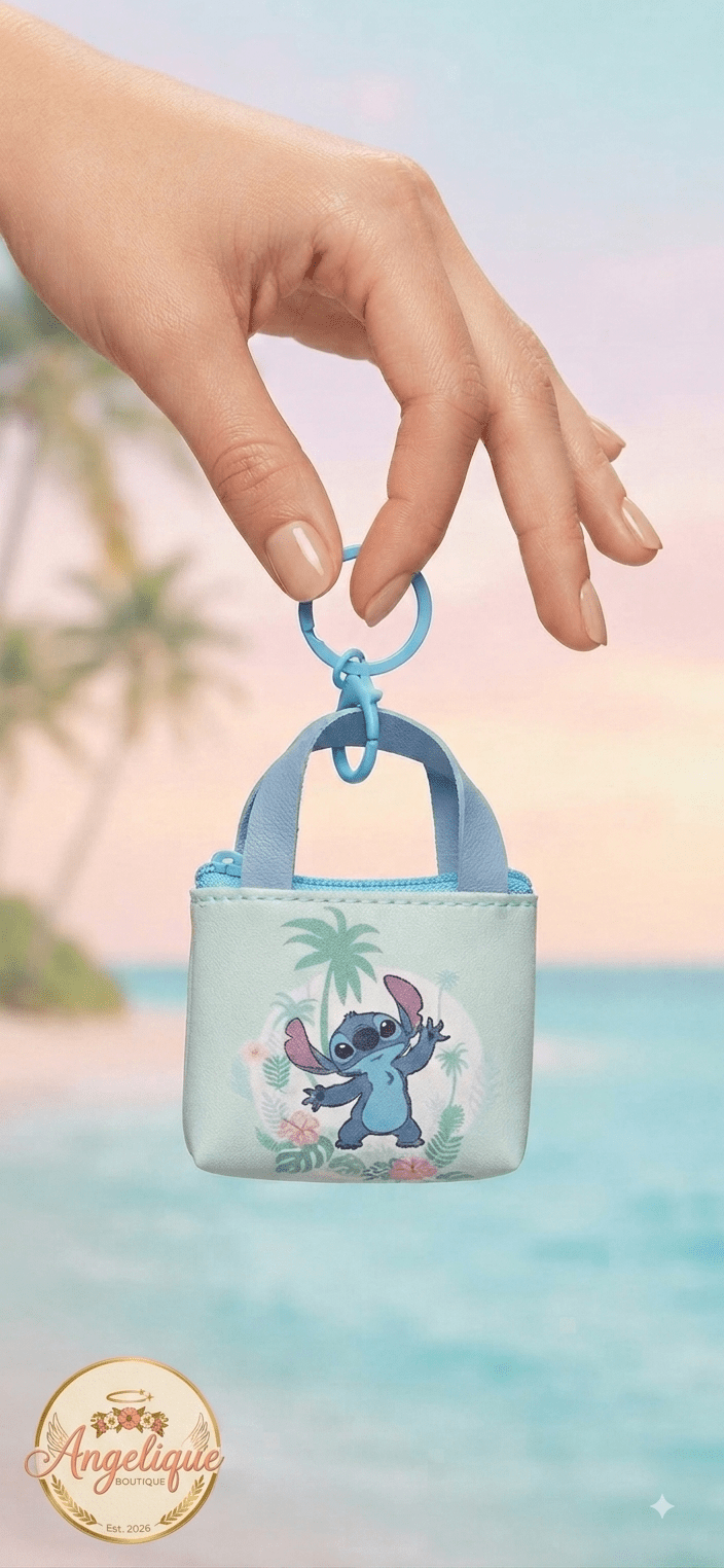 Stitch Mini Purse Keychain Bag Charm – 3 Designs - Angelique Boutique