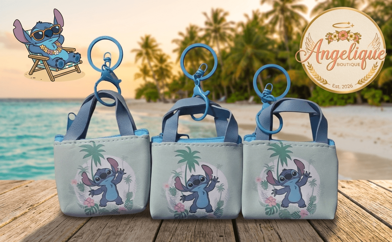 Stitch Mini Purse Keychain Bag Charm – 3 Designs - Angelique Boutique