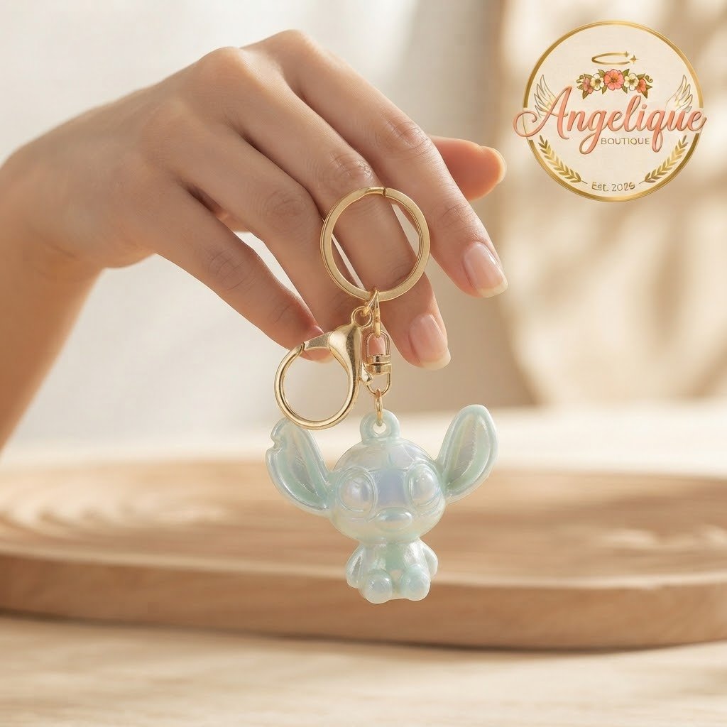 Stitch Pastel 3D Resin Keychain – 6 Colors - Angelique Boutique