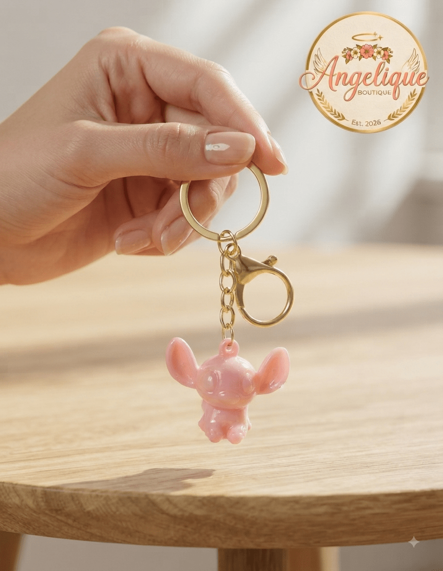 Stitch Pastel 3D Resin Keychain – 6 Colors - Angelique Boutique