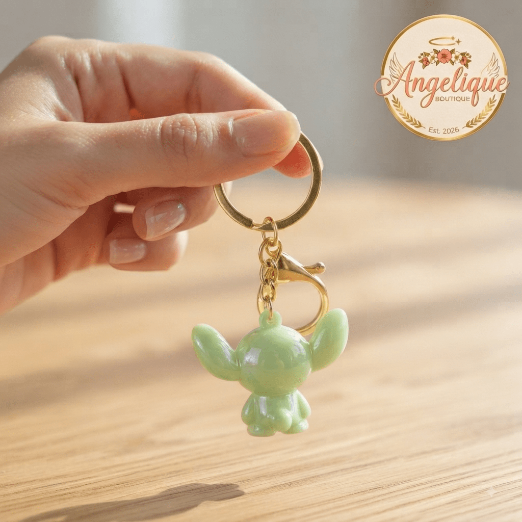 Stitch Pastel 3D Resin Keychain – 6 Colors - Angelique Boutique