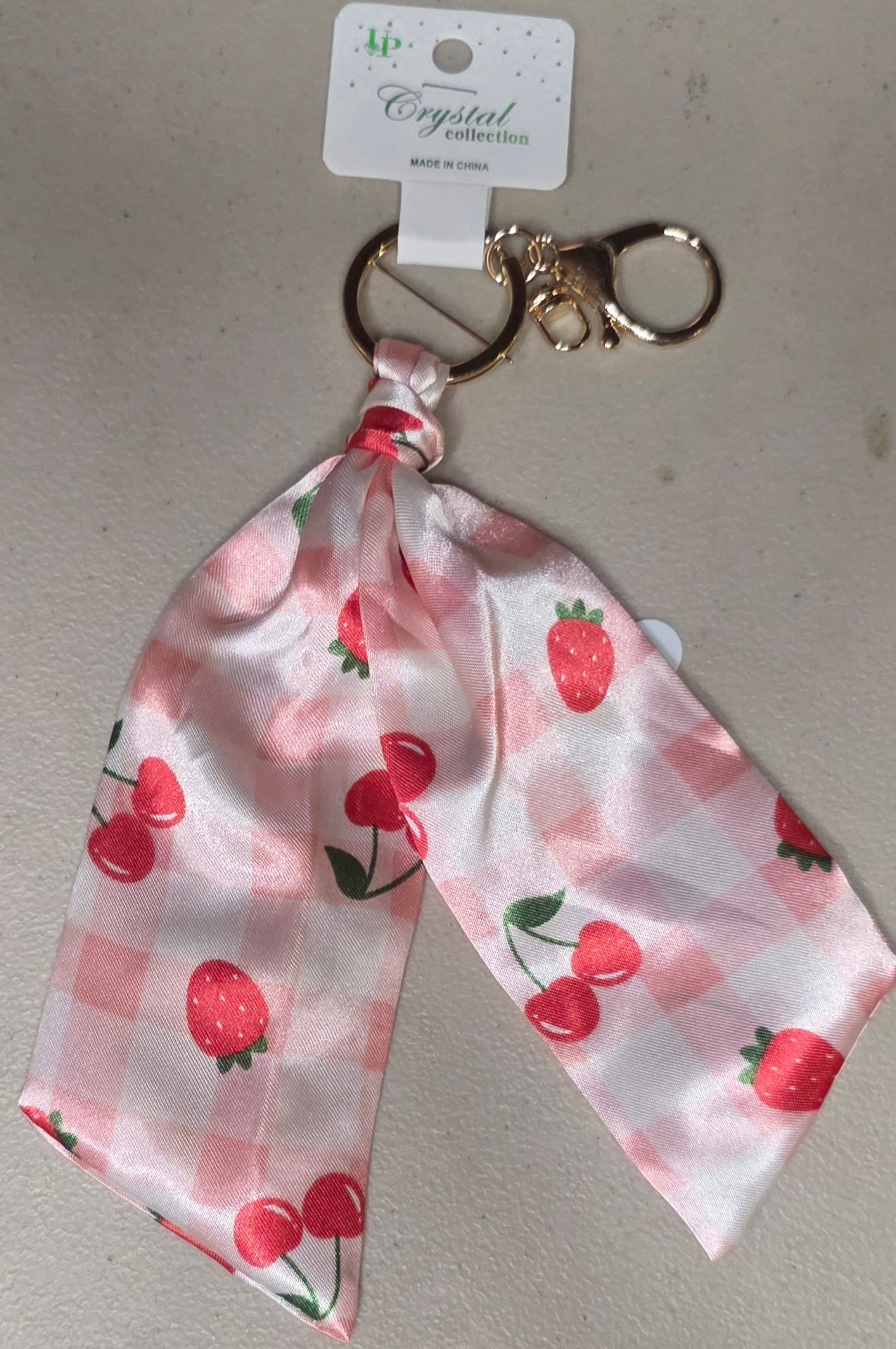Strawberry & Cherry Keychain – Multiple Colors & Styles - Angelique Boutique