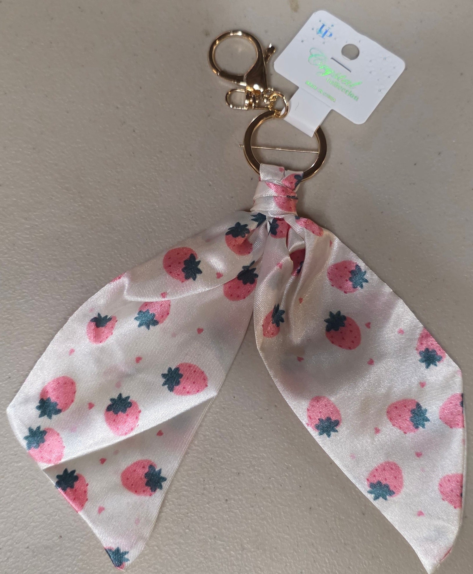 Strawberry & Cherry Keychain – Multiple Colors & Styles - Angelique Boutique