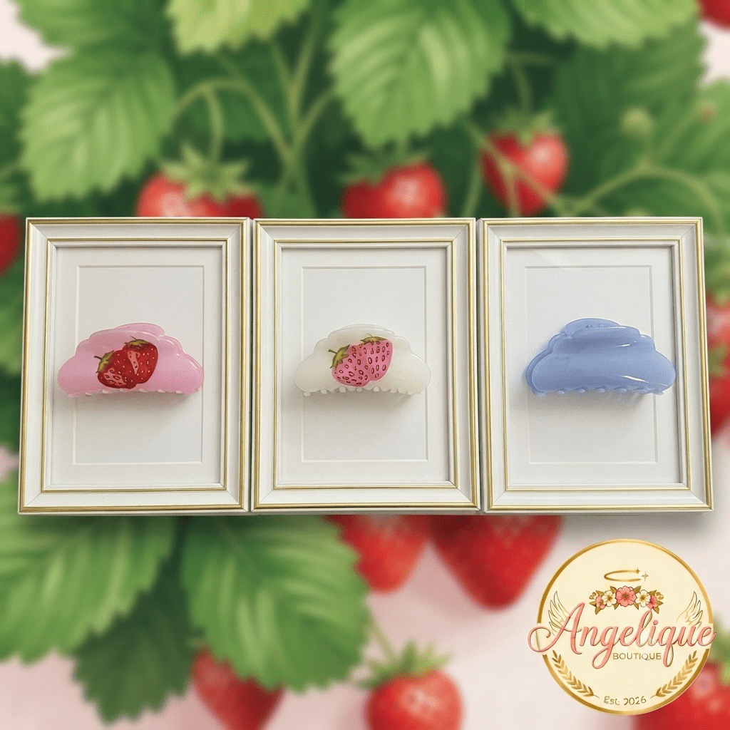 Strawberry Cloud Hair Claw Clip - Angelique Boutique