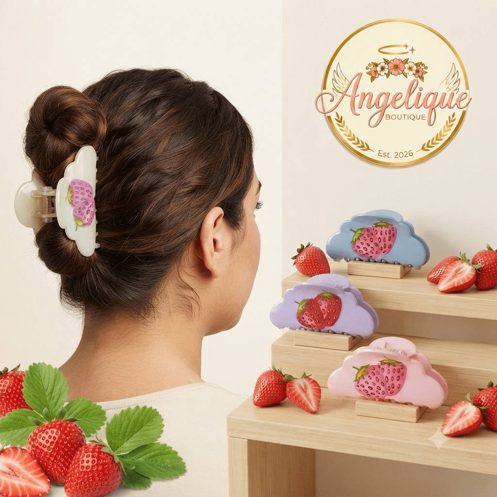 Strawberry Cloud Hair Claw Clip - Angelique Boutique