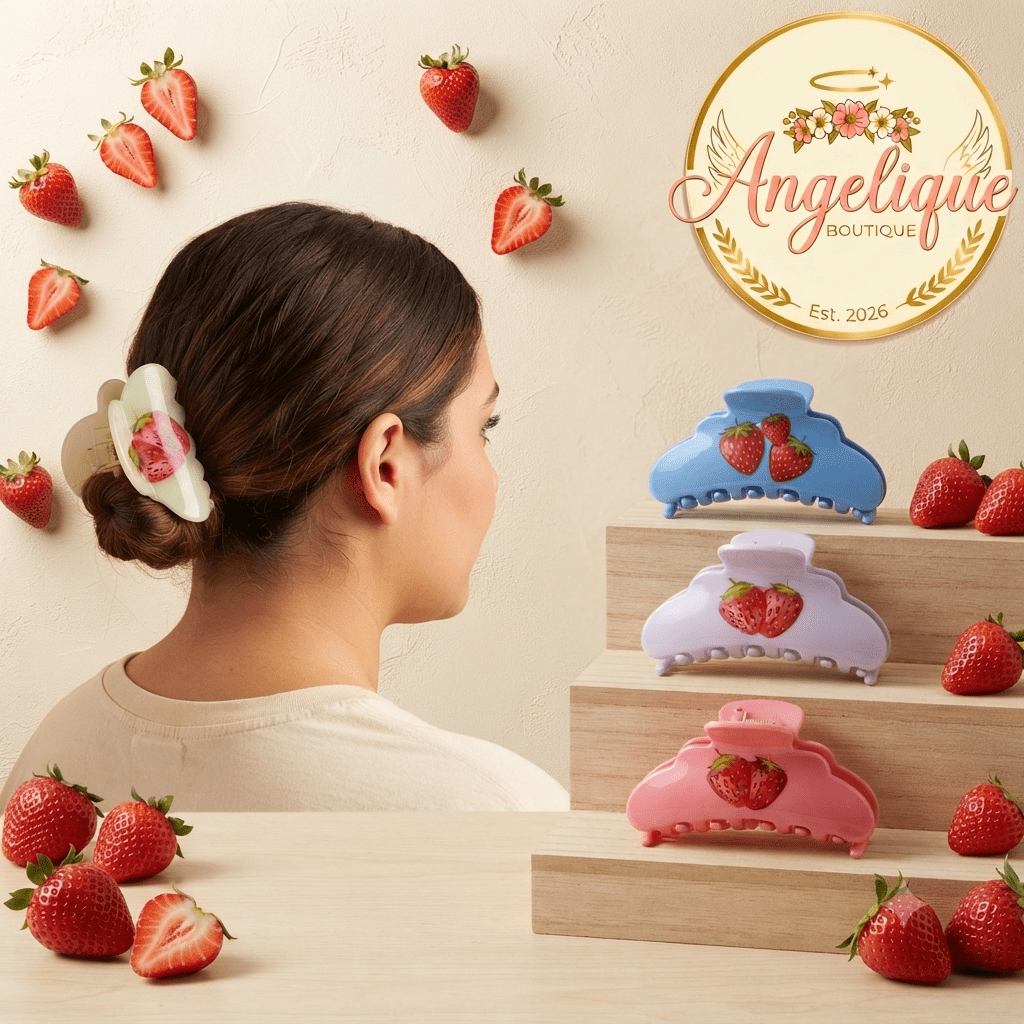 Strawberry Cloud Hair Claw Clip - Angelique Boutique