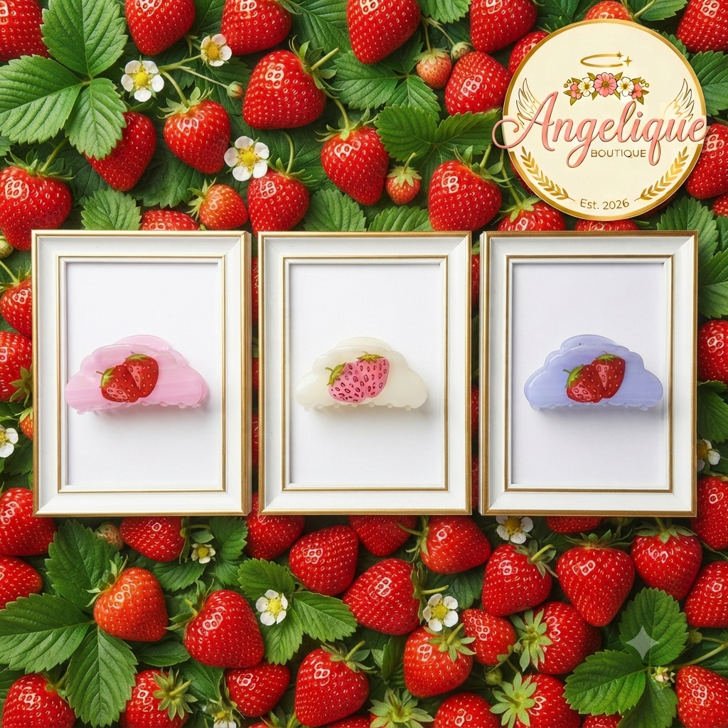Strawberry Cloud Hair Claw Clip - Angelique Boutique
