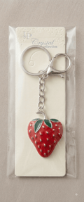 Strawberry Enamel Keychain – Cute Fruit Charm for Bags & Keys - Angelique Boutique