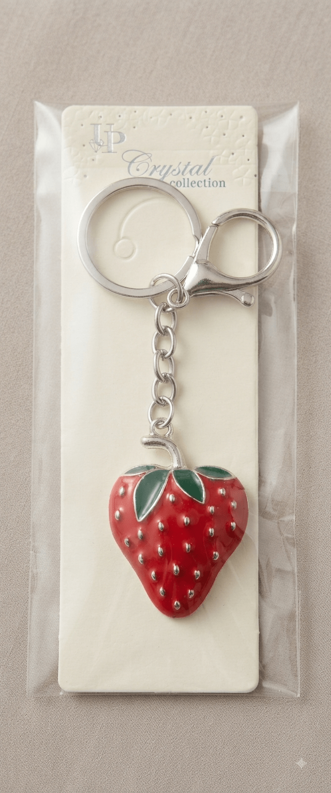 Strawberry Enamel Keychain – Cute Fruit Charm for Bags & Keys - Angelique Boutique