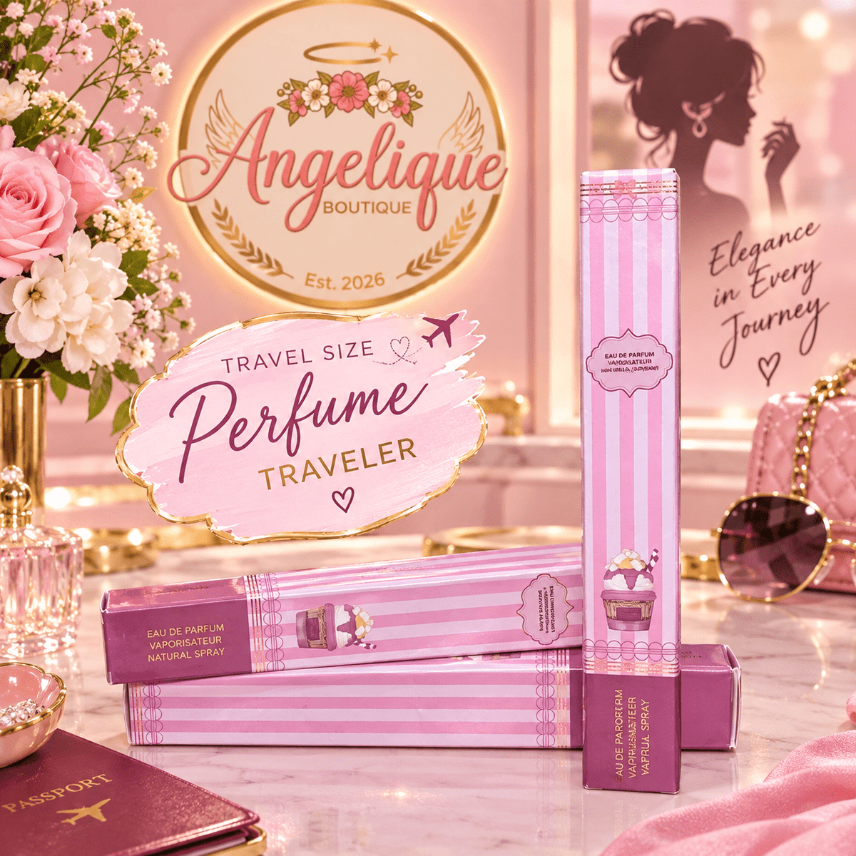 Strawberry Marshmallow Travel Perfume for Women 35 ml - Angelique Boutique