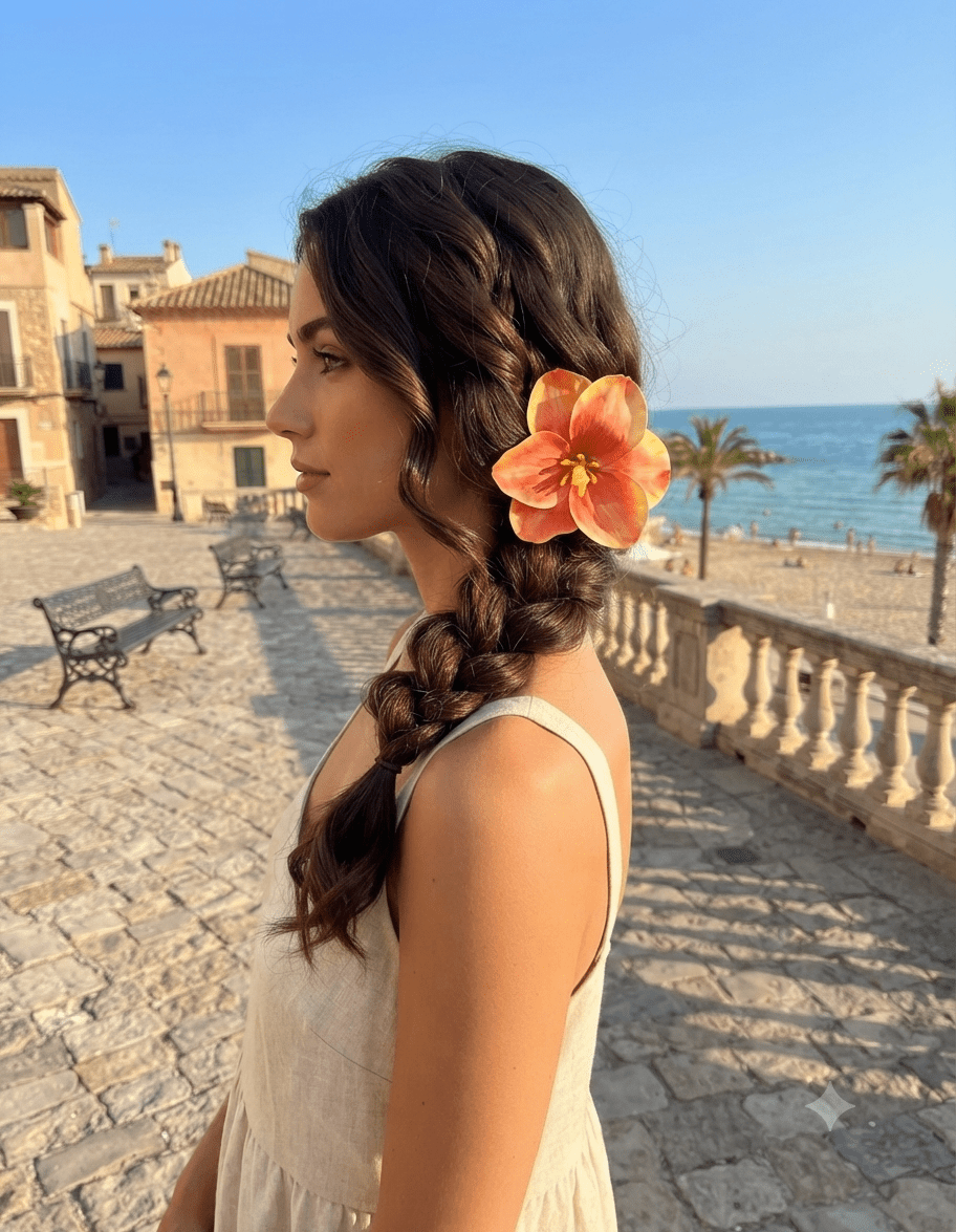 Tulip Flower Hair Bows for Women & Girls - Angelique Boutique
