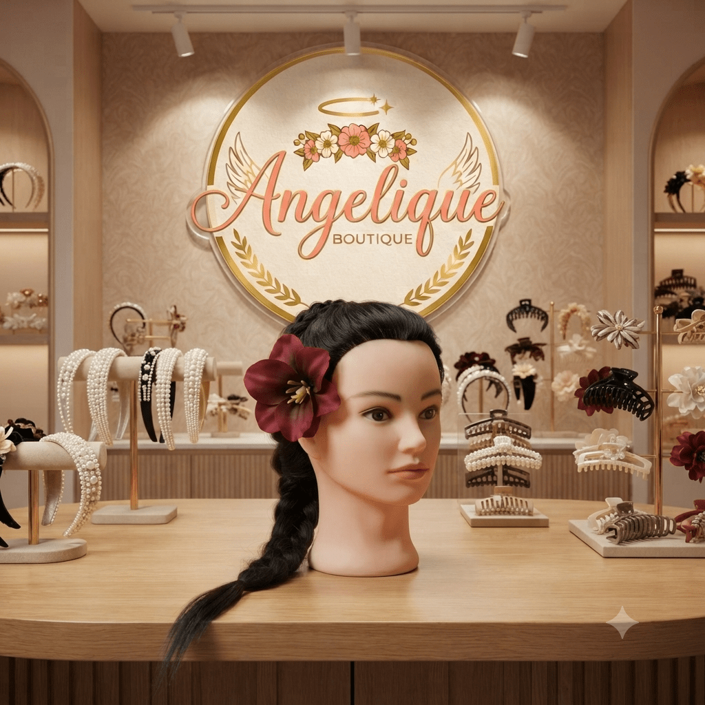 Tulip Flower Hair Bows for Women & Girls - Angelique Boutique