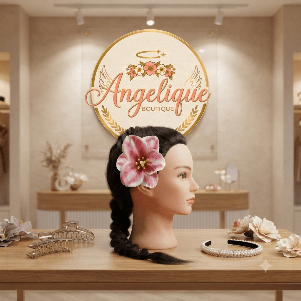Tulip Flower Hair Bows for Women & Girls - Angelique Boutique