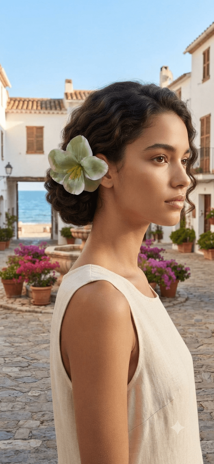Tulip Flower Hair Bows for Women & Girls - Angelique Boutique