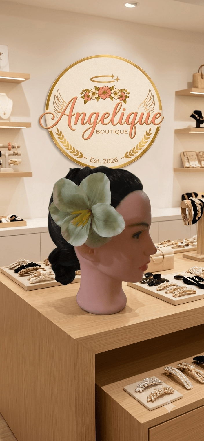 Tulip Flower Hair Bows for Women & Girls - Angelique Boutique