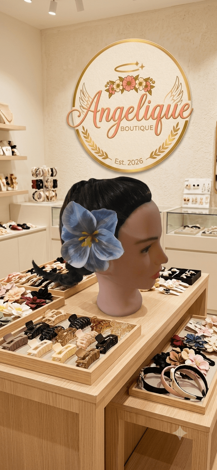 Tulip Flower Hair Bows for Women & Girls - Angelique Boutique