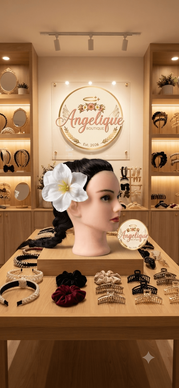 Tulip Flower Hair Bows for Women & Girls - Angelique Boutique