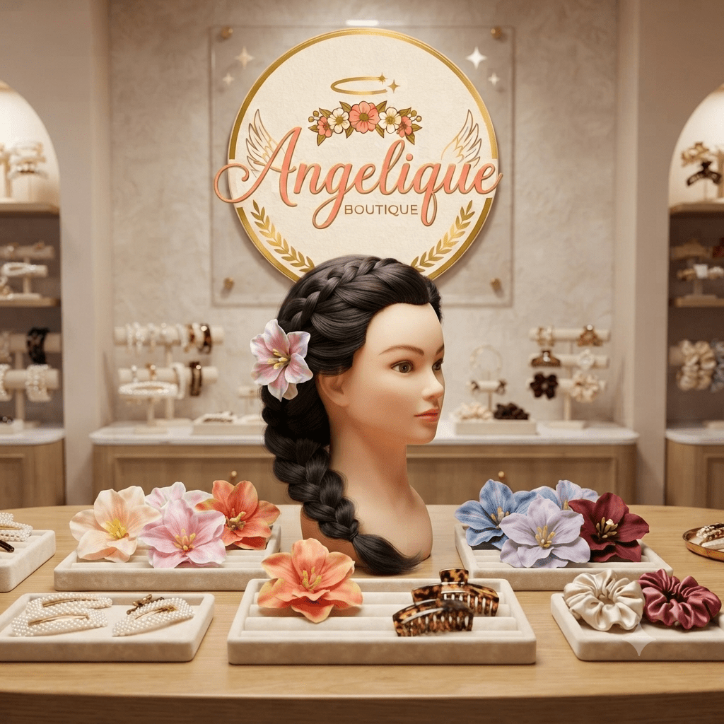Tulip Flower Hair Bows for Women & Girls - Angelique Boutique