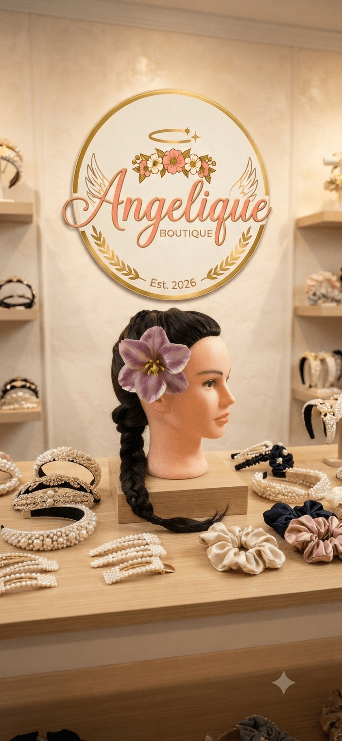 Tulip Flower Hair Bows for Women & Girls - Angelique Boutique