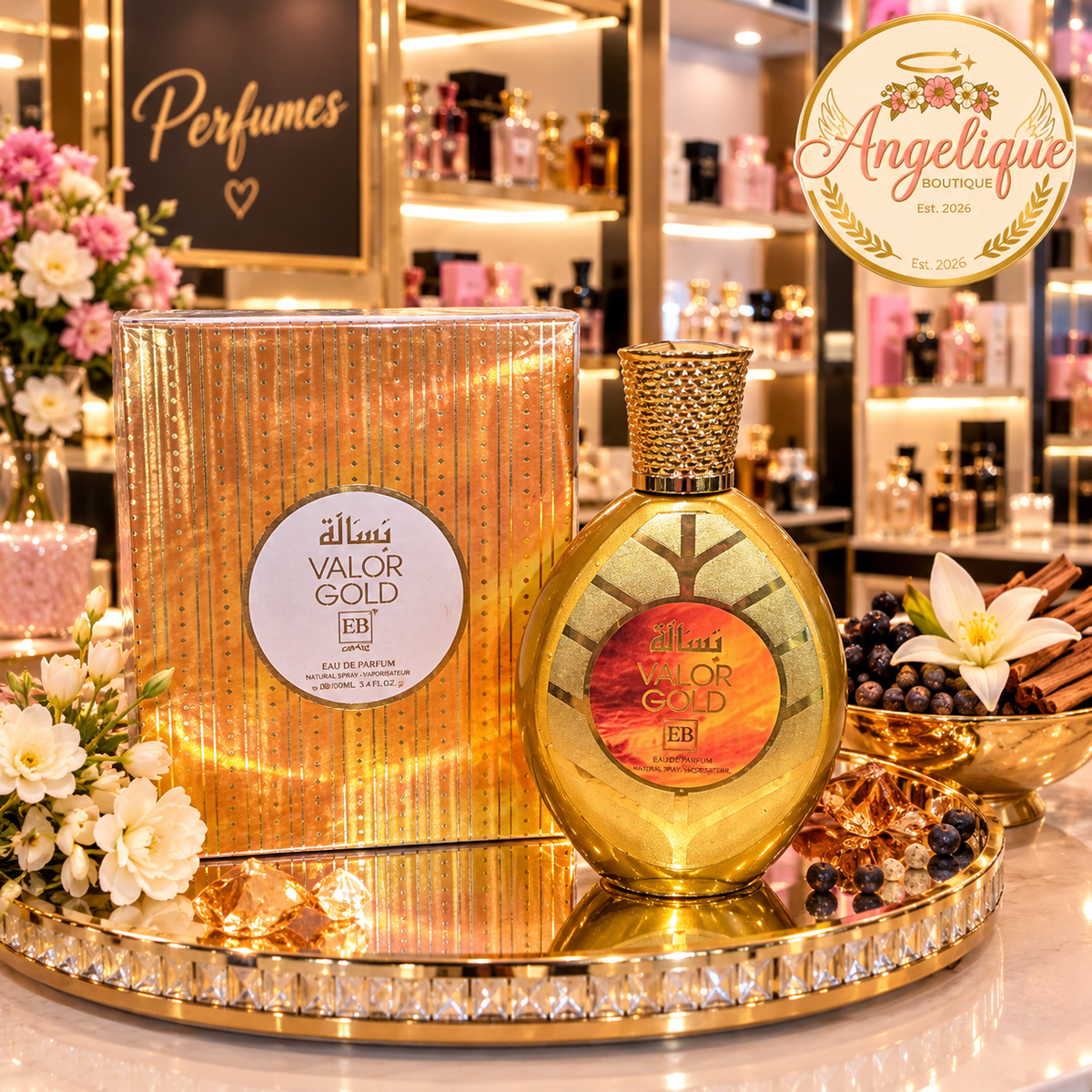 Valor Gold by EB Unisex Eau de Parfum - Angelique Boutique