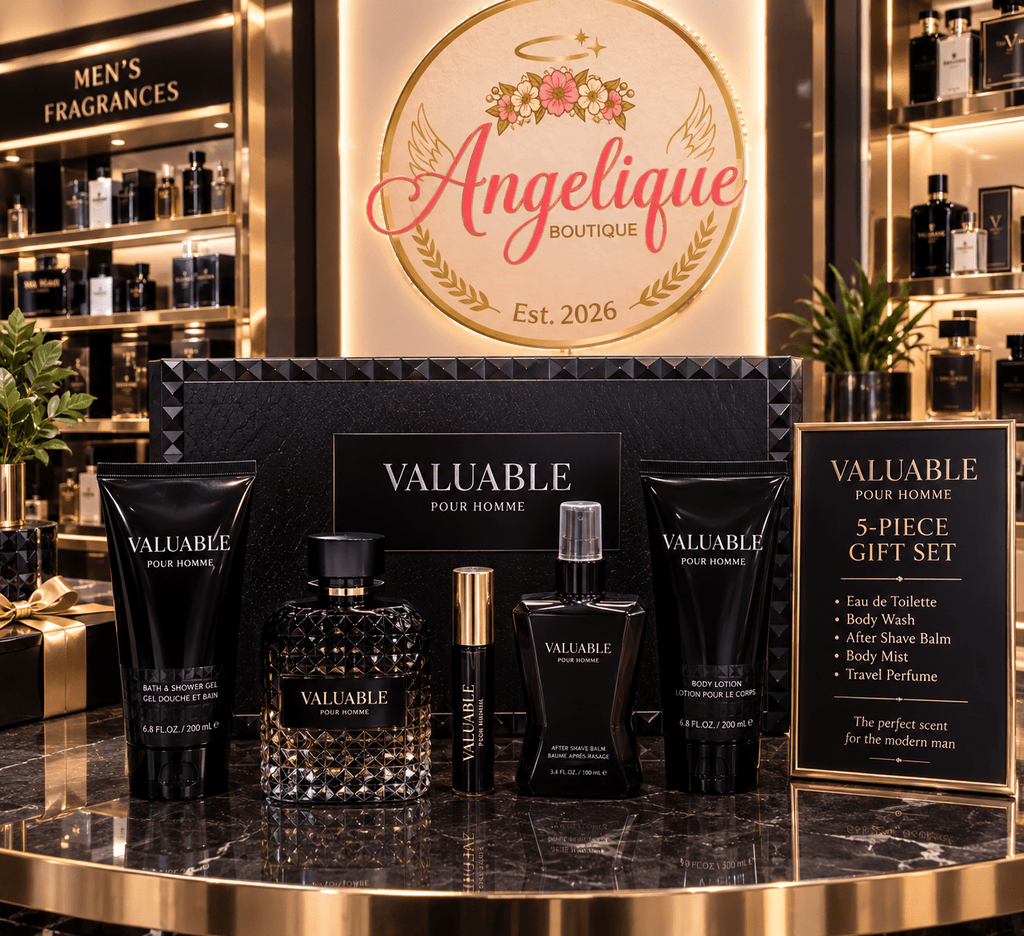 Valuable Pour Homme 5-Piece Men's Fragrance Gift Set - Angelique Boutique