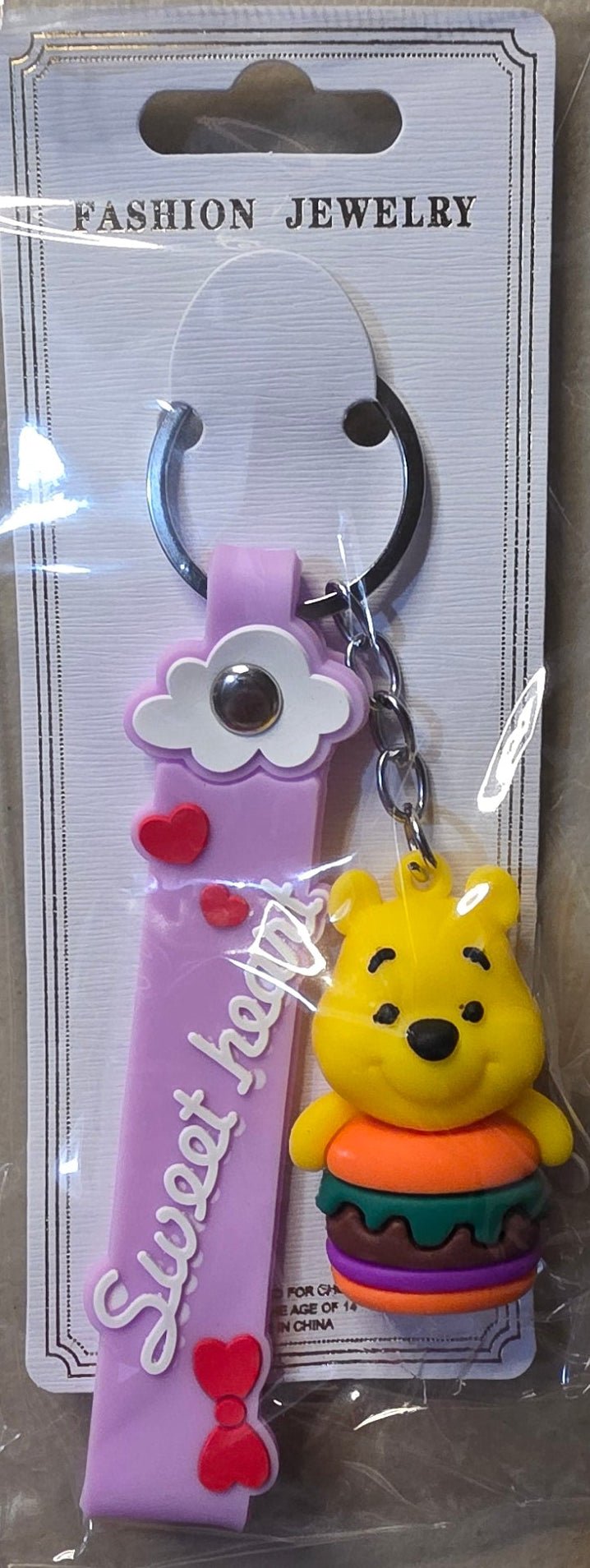 Winnie the Pooh Boba Tea Keychain Charm – Sweet Heart - Angelique Boutique