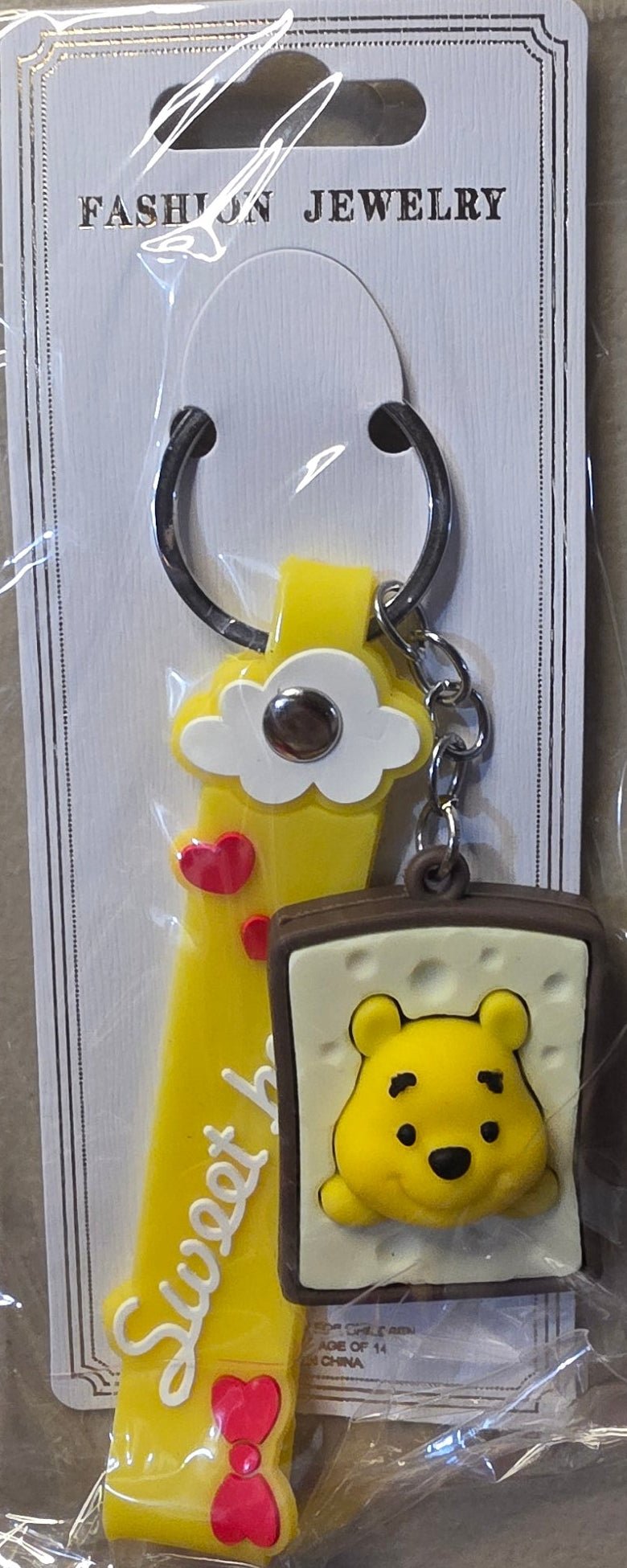 Winnie the Pooh Boba Tea Keychain Charm – Sweet Heart - Angelique Boutique