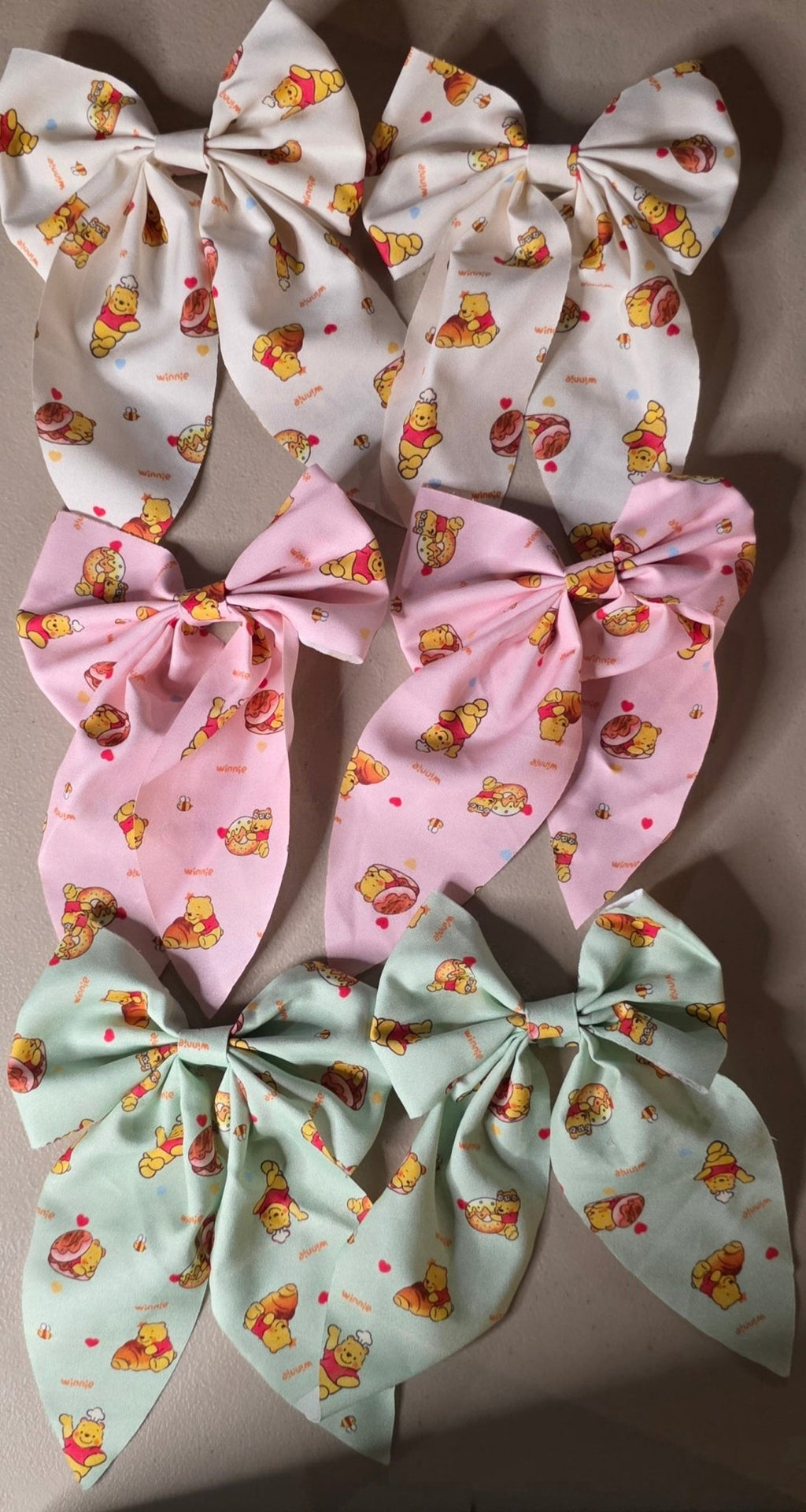 Winnie the Pooh Mini Coquette Hair Bows Set of 2 - Angelique Boutique