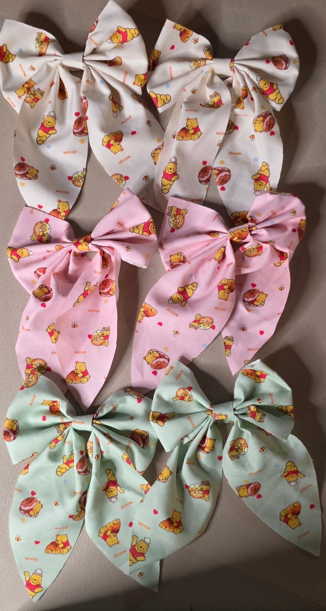 Winnie the Pooh Mini Coquette Hair Bows Set of 2 - Angelique Boutique
