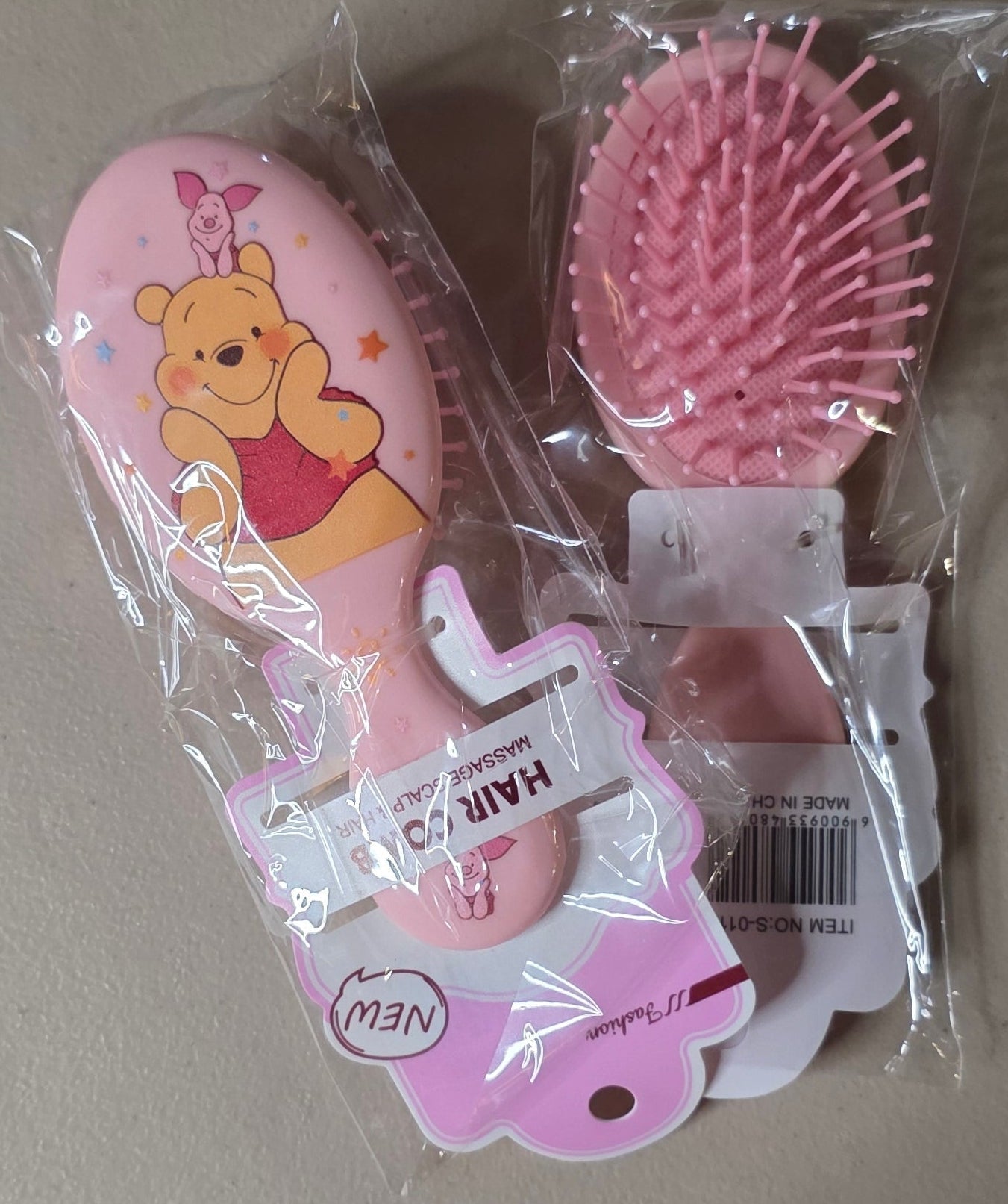 Winnie the Pooh Pastel Hair Brush & Scalp Massage Comb – 4 Colors - Angelique Boutique