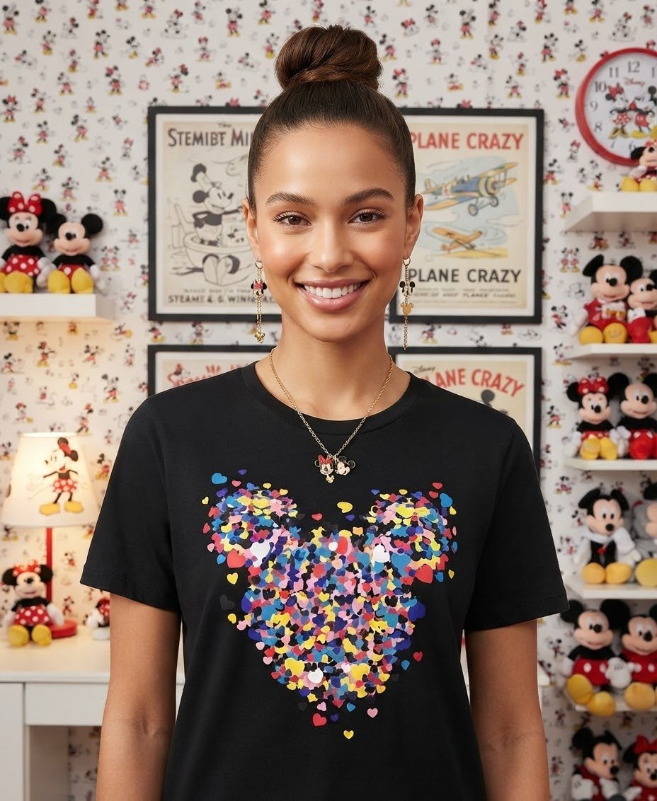 Women's Cartoon Mouse Print Blouse – Fun Style - Angelique Boutique